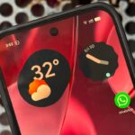 Google Pixel 9 Pro XL with WhatsApp app icon w1400h788