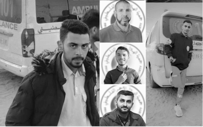 Victims of March 23 Rafah massacre by Israel of first responders2