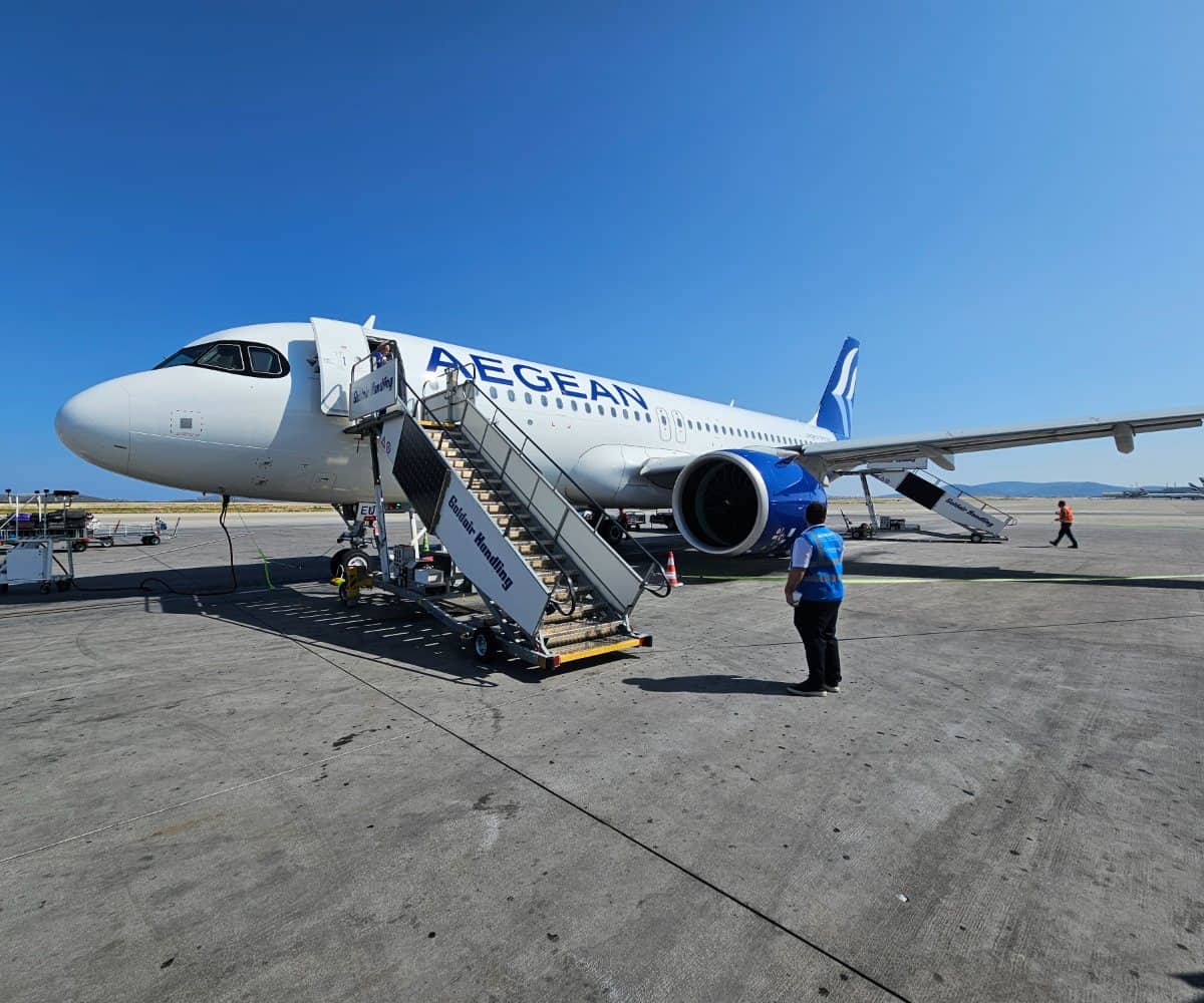 AEGEAN Airlines landed in Athens