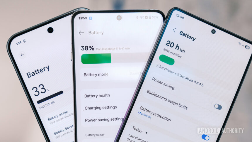 Android phones battery life compared