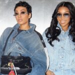 Brandy and Monica Promoted the 22Boy is Mine22 Tour in Blue Denim Alexander Wang and Balenciaga Look