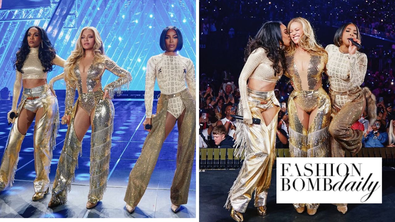Destiny Child Reunites at the Cowboy Carter Tour in Gold Metallic Western Looks feat image