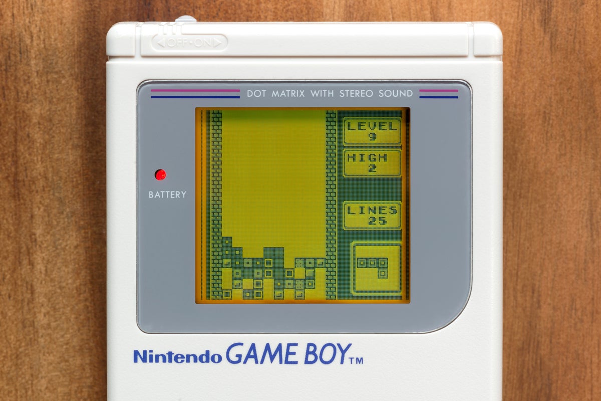 Gameboy display tetris