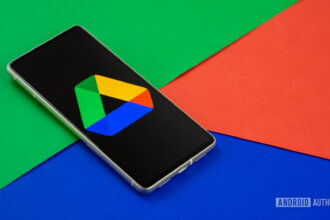Google Drive logo on smartphone Stock photo