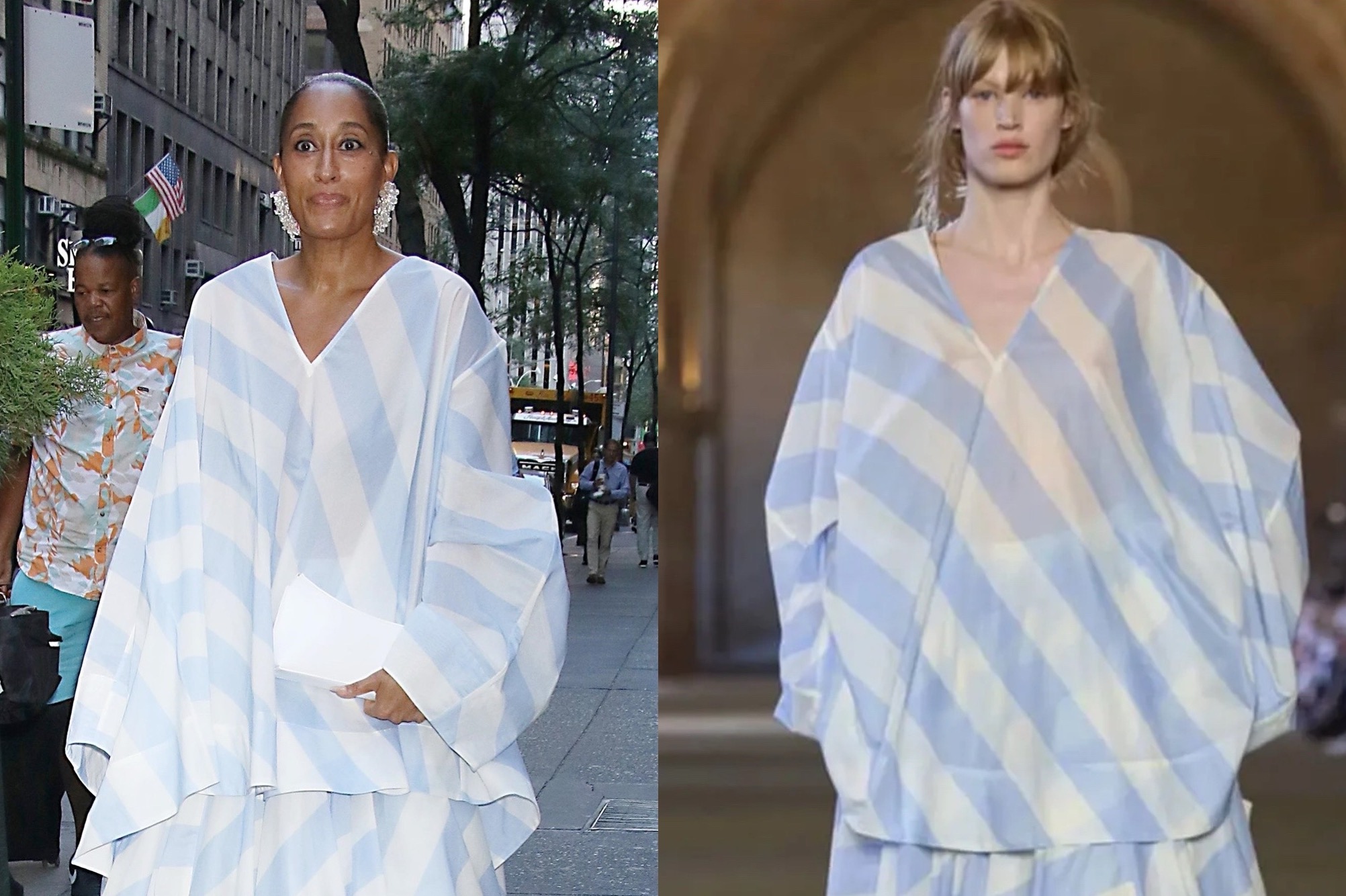 Tracee Ellis Ross Wears Blue and White Striped Jacquemus on the Set of the Today Show final 20 copy