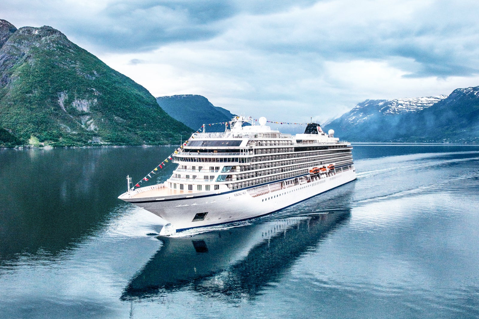 Viking Cruises Cruise Stock Viking Sky Eidfjord Clouds
