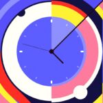 abstract clock art