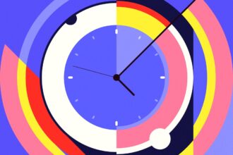 abstract clock art