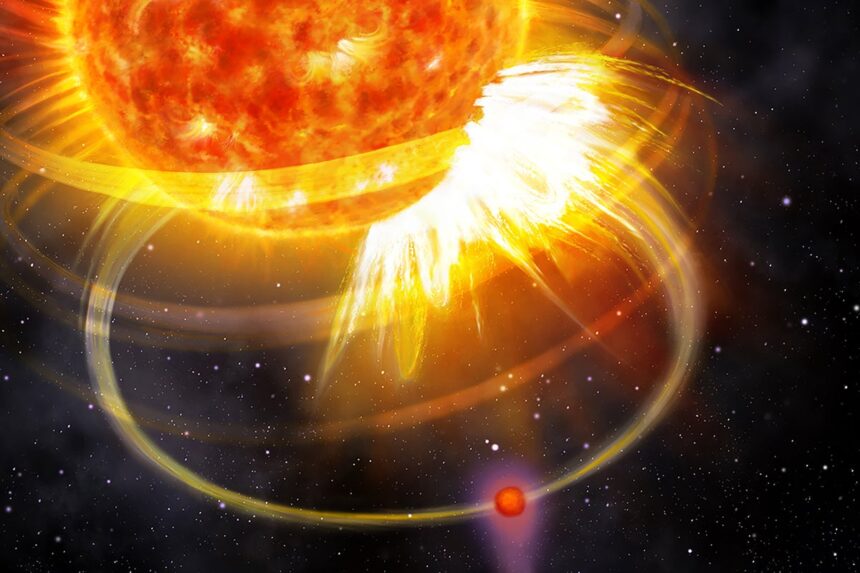 exoplanet hip 67522 b triggers flares from host star