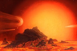 future red giant sun from molten earth