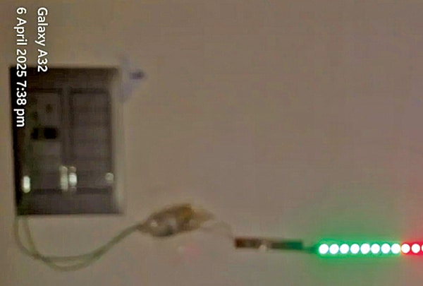 Authors prototype with an LED strip