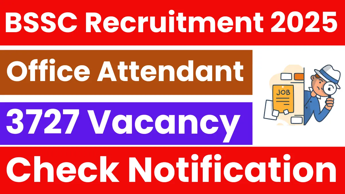 BSSC Office Attendant Recruitment 2025.webp