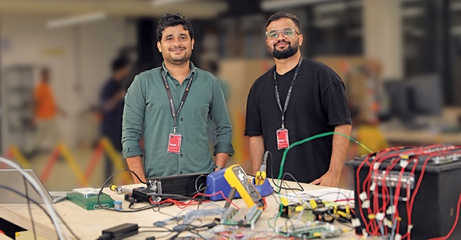L R Satish Reddy CEO and Sonu Mishra CTO Xbattery Energy