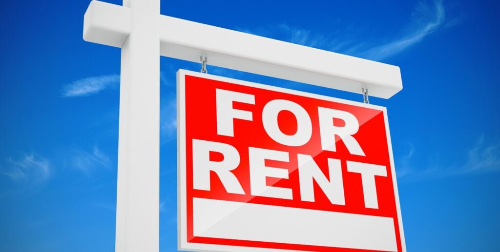 for rent sign canva