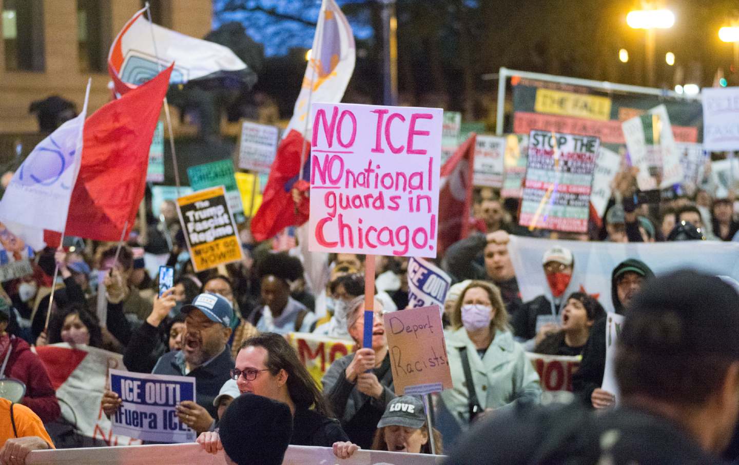 ice protest chicago getty