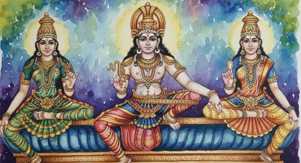 Adi20Maha20Sastha20With20Consorts20Purna20 20Pushkala