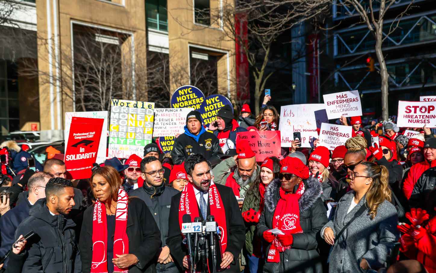 mamdani nurse strike new york columbia university