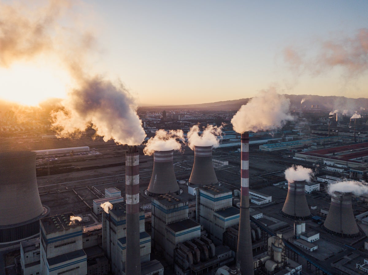 power station drone view