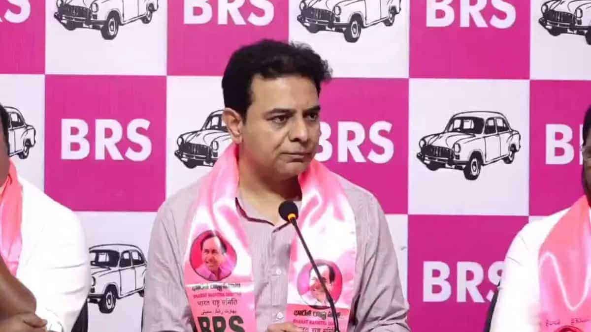 BRS working president KTR addresses a press conference in Hyderabad 1