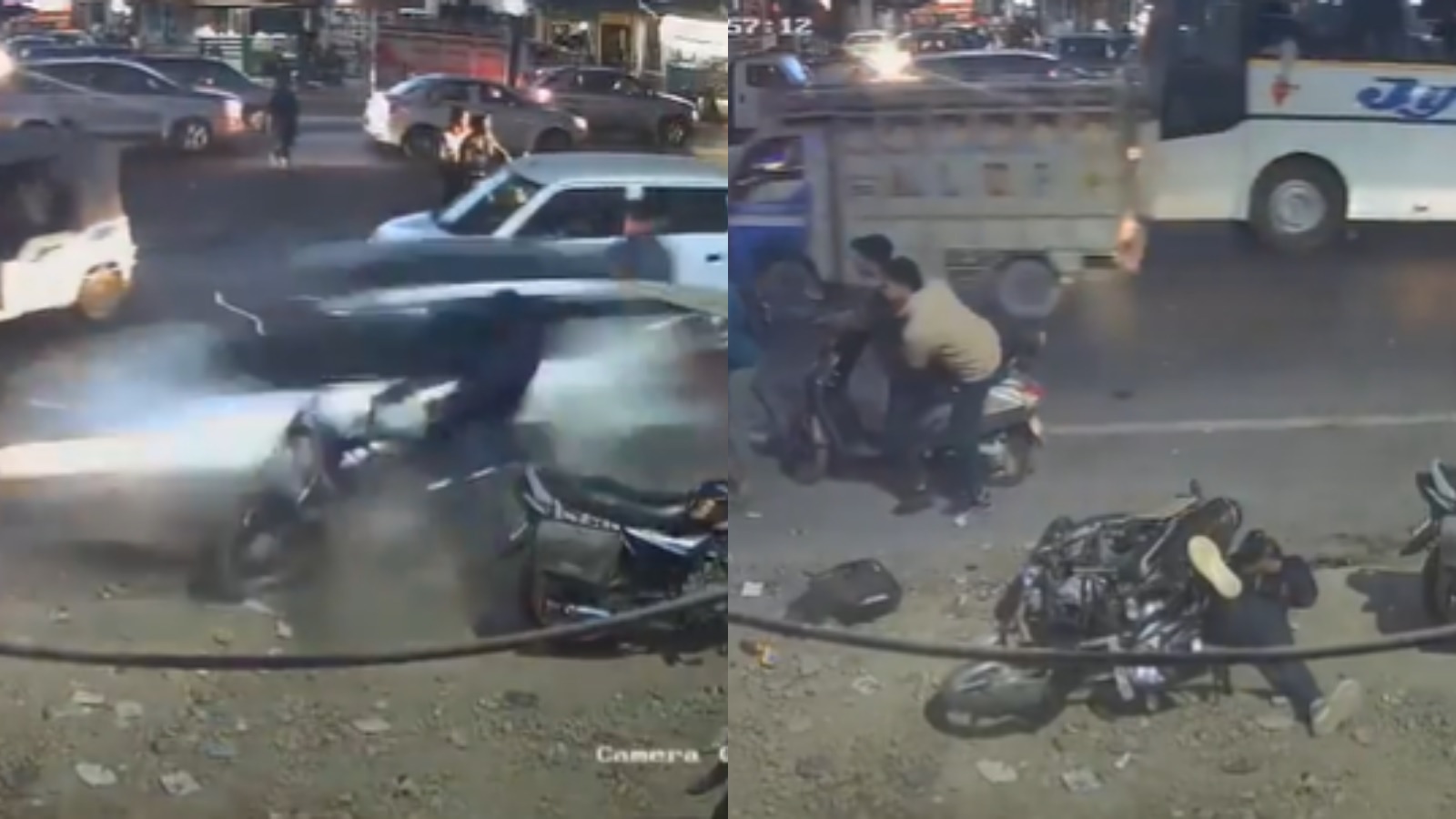 CCTV footage of the incident