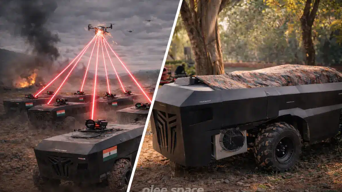 Image Caption olee.space unveils the worlds most compact AI powered laser sniper on UGV.webp