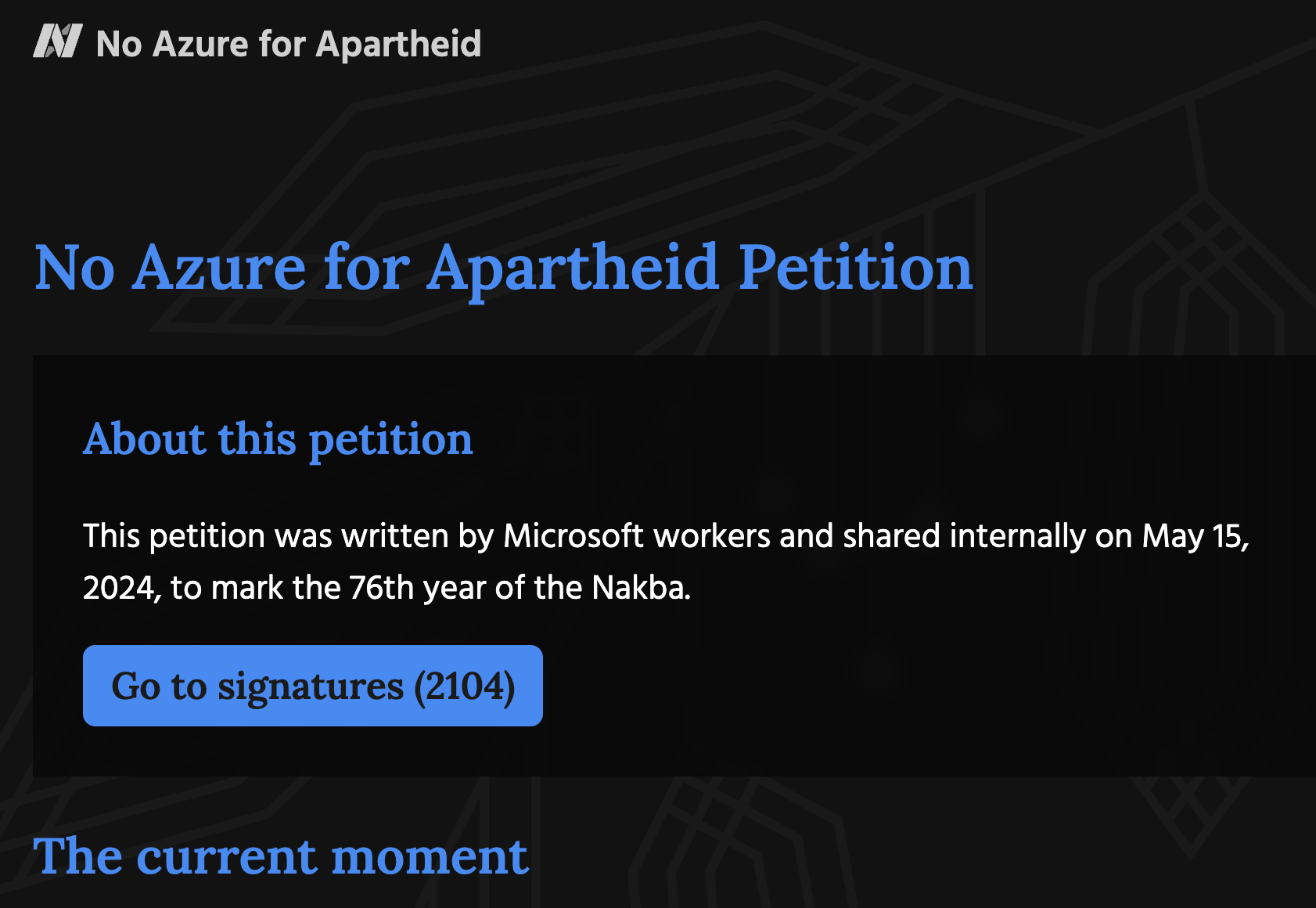 No Azure for Palestine 1