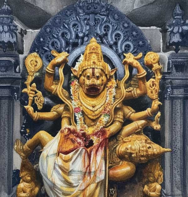 Story20Of20Ugra20Narasimha20Murty20At20Maddur20Temple20Karnataka20And20Arjuna20Of20Mahab