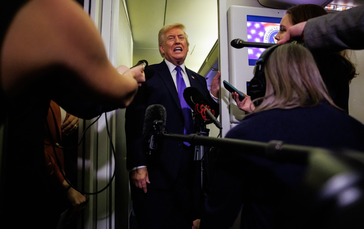 Trump Microphones News Lies