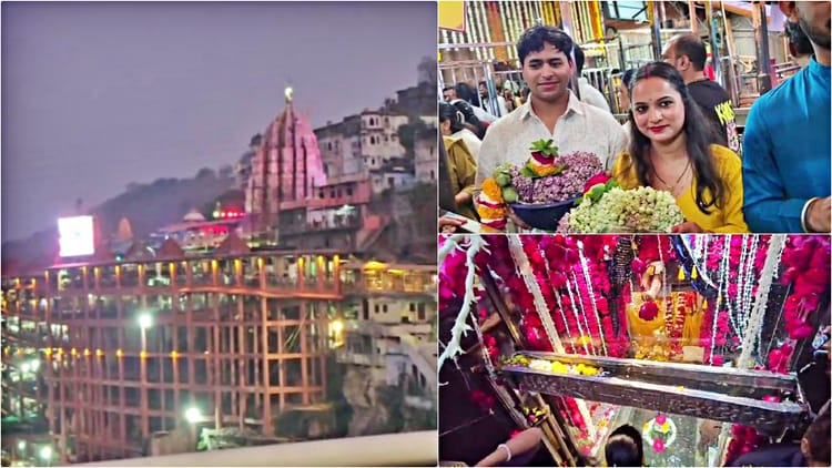 omkareshwar news devotees throng omkareshwar on mahashivratri long queues for jyotirlinga darshan 56