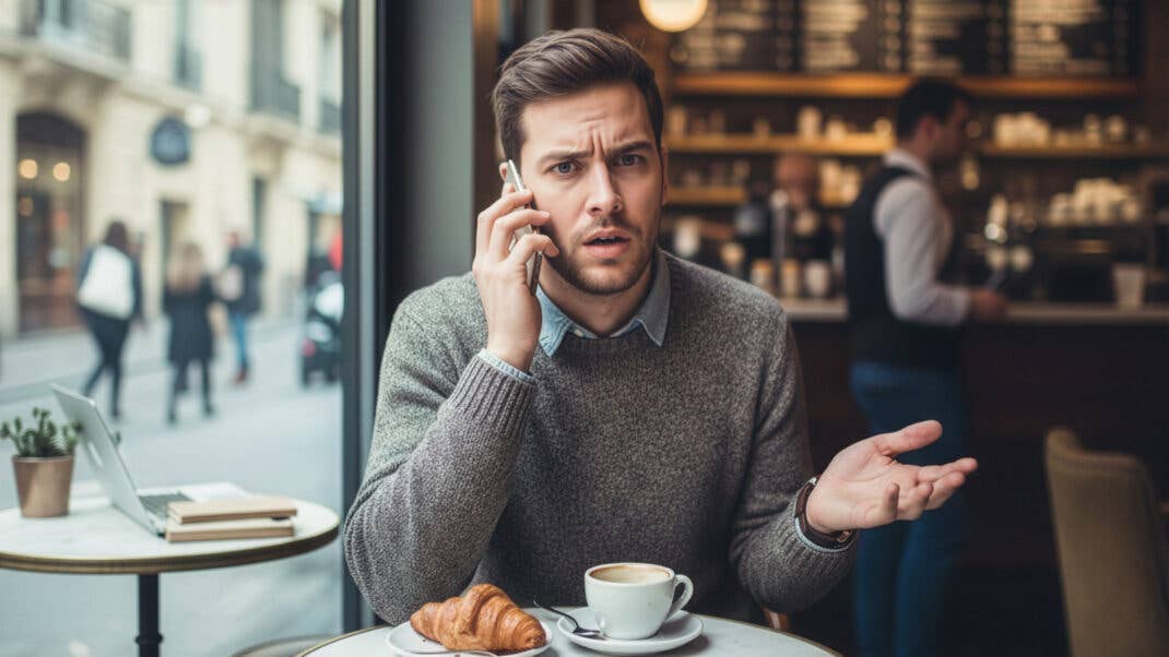 person on a phone call nano banana