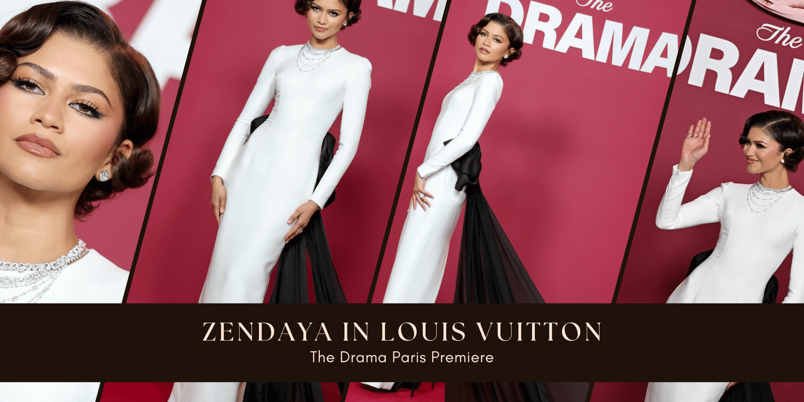 8 Something New Zendaya Stuns in White Louis Vuitton Gown with Black Train at ‘The Drama Paris Premi scaled