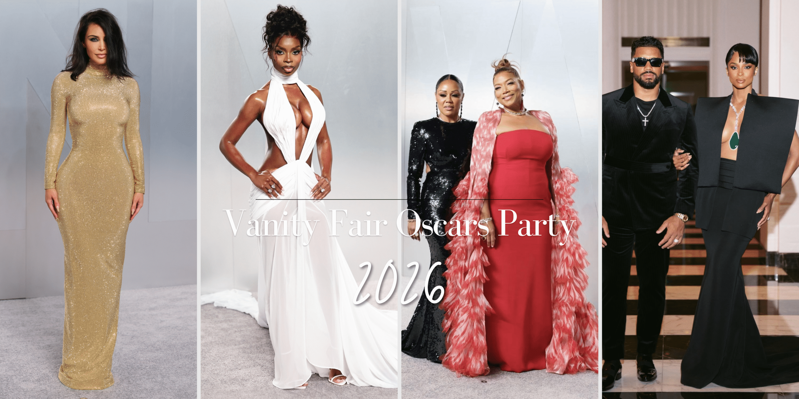 89898 On the Scene at the Vanity Fair Oscars After Party Queen Latifah in Red Jean Louis Sabaji Kim scaled