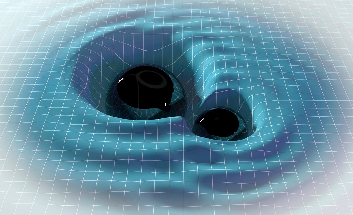Black Holes and Gravitational Waves stock illustration