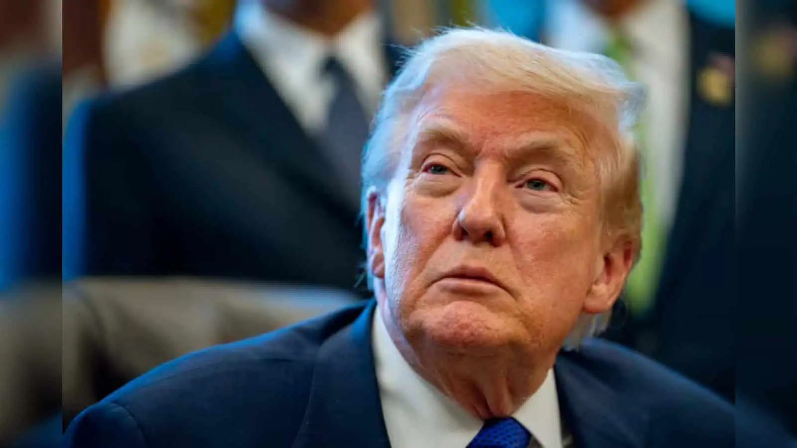 Donald Trump at a political event amid Middle East tensions highlighting US military actions7