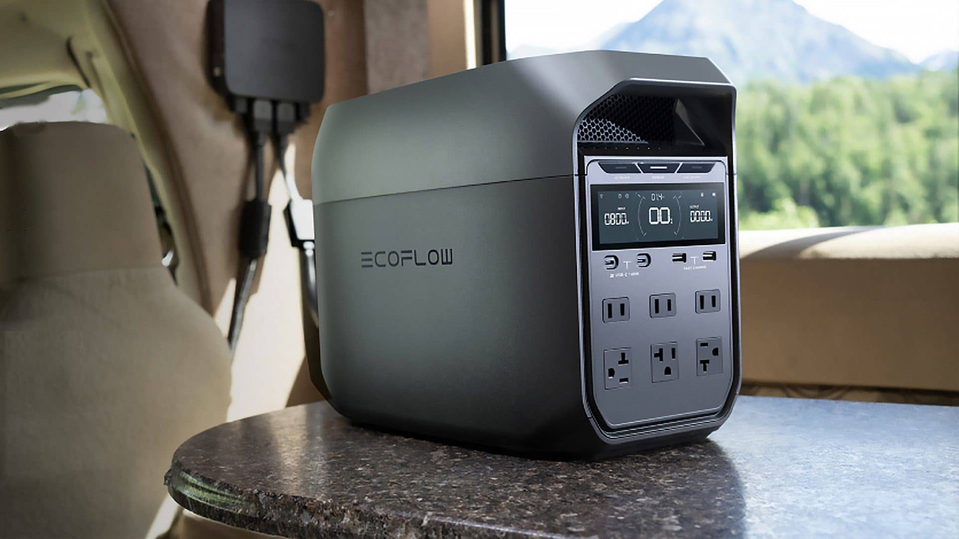 Ecoflow Delta 3 power station ports outdoor features