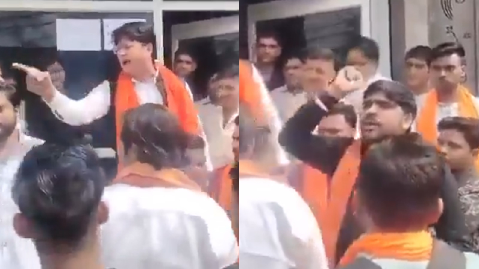 Hindu Raksha Dal workers harass Muslim LPG agency owner for not giving them gas first 12