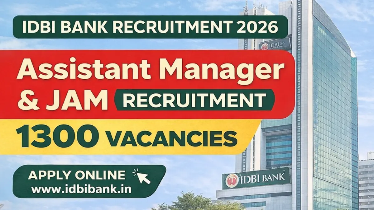 IDBI Bank Assistant Manager JAM Recruitment 2026.webp