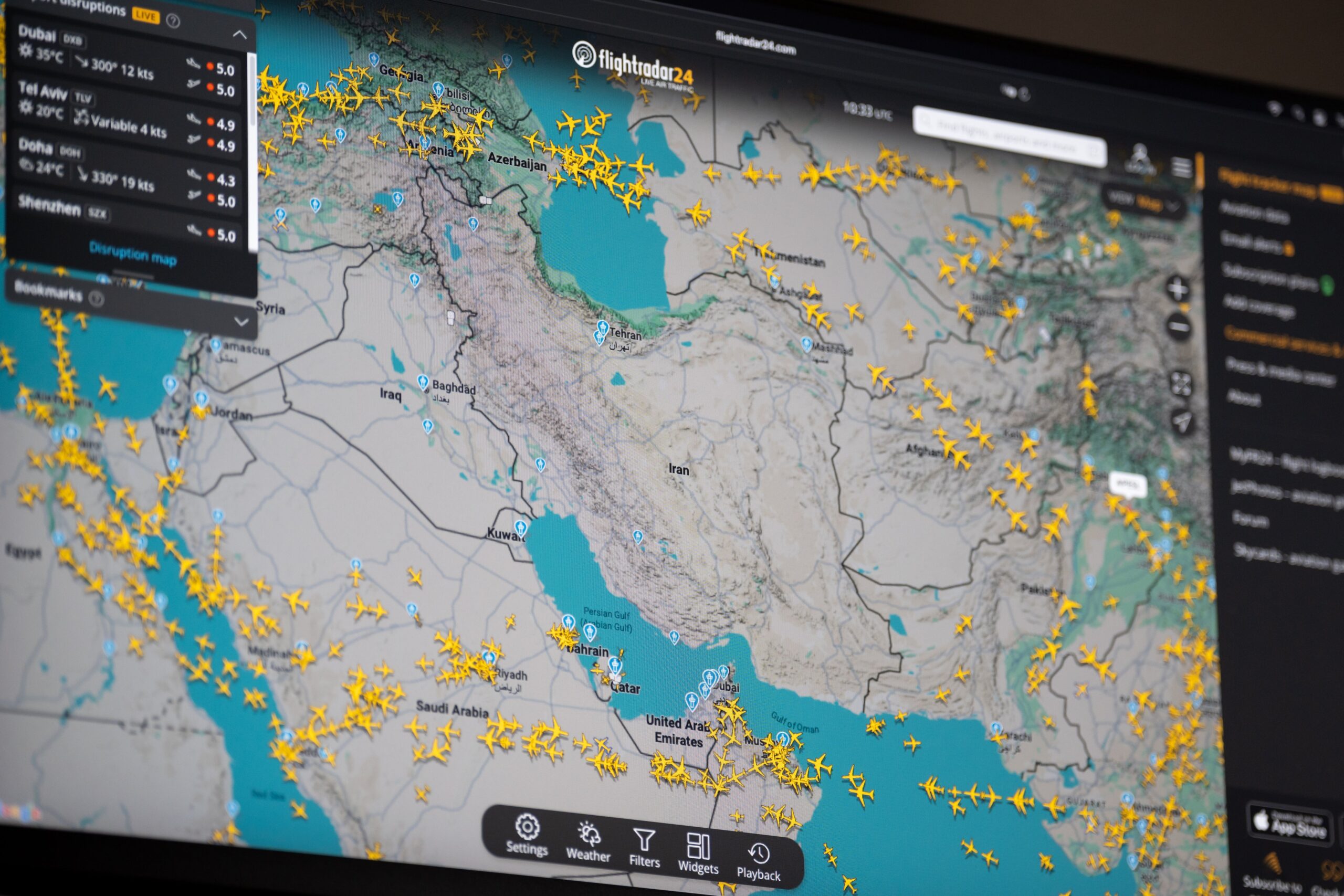Iran flights getty scaled
