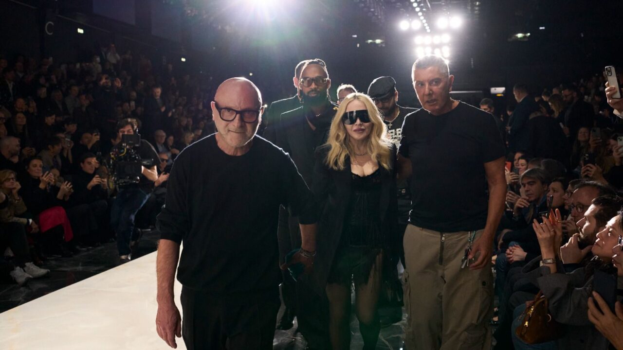 On the Scene at Dolce & Gabbana Fall 2026 with Madonna Front Row: Black Lace, Statement Outerwear, and Identity as the Ultimate Luxury