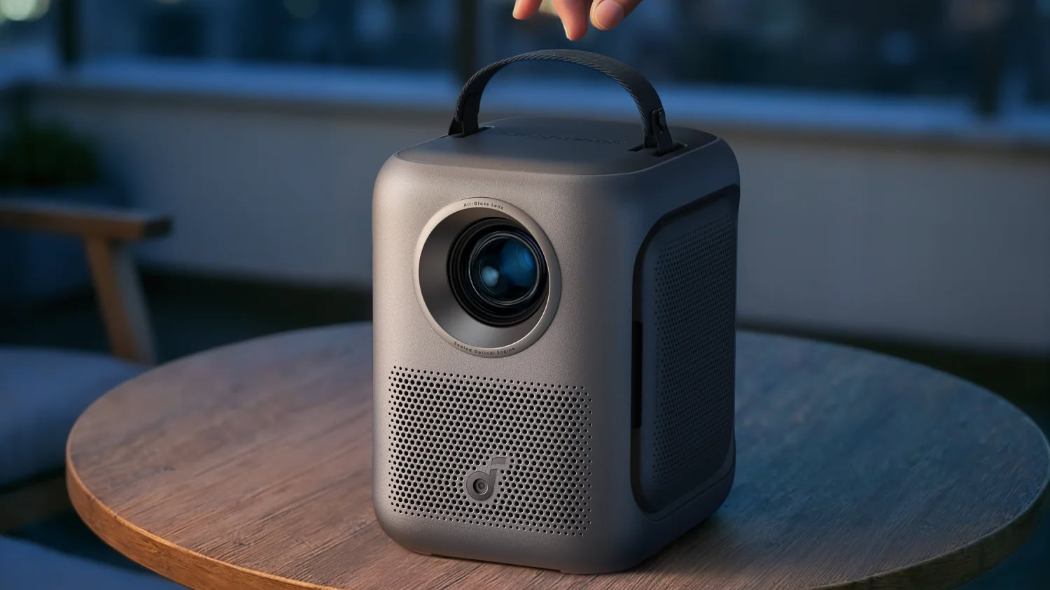 Reaching out for Soundcore Nebula P1i Smart Projector
