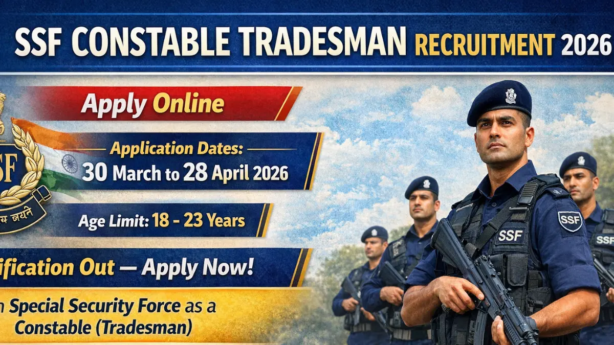 SSF Constable Tradesman Recruitment 2026.webp