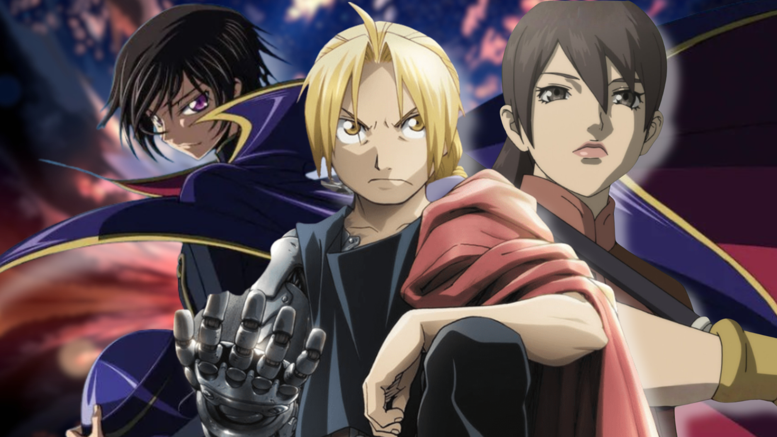 code geass lelouch of the rebellion fullmetal alchemist brotherhood and moribito guardian of the spi