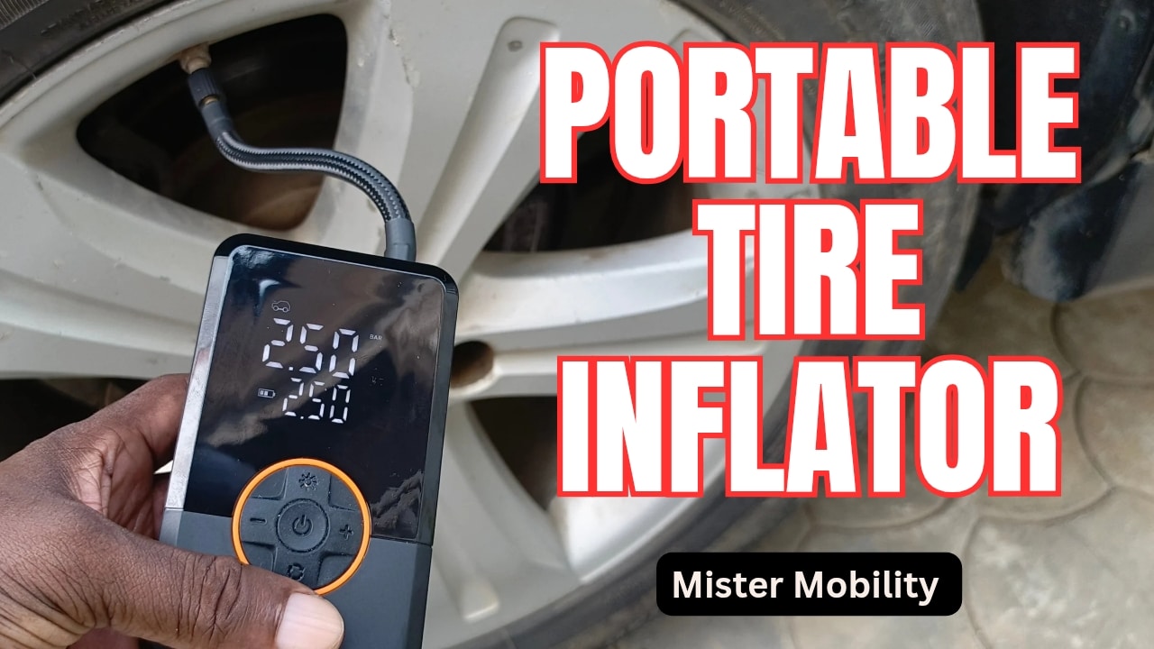 portable tire inflator air compressor