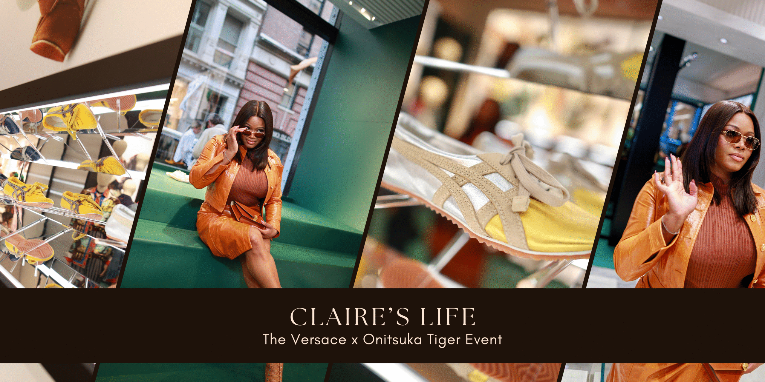 888 Claires Life Inside the Versace x Onitsuka Tiger SoHo Celebration in Caramel Leather and Chic Ta scaled