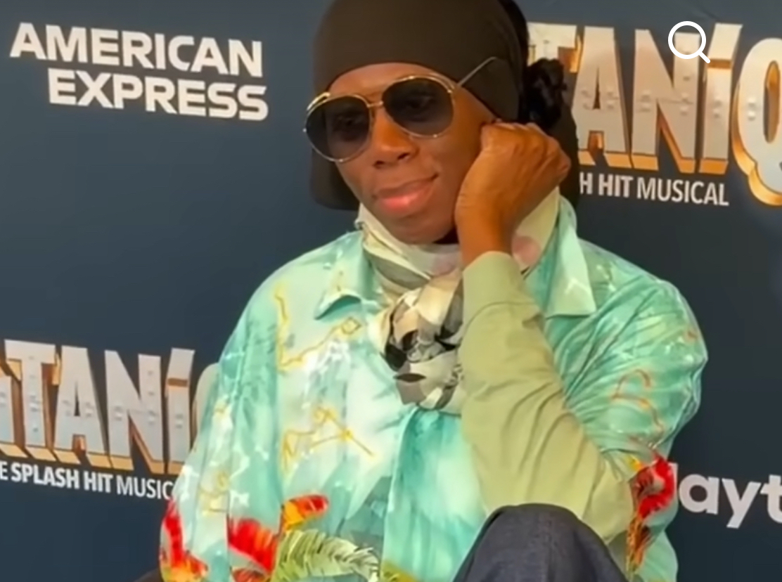 9 Former ANTM Judge and Stroke Survivor Miss J. Alexander Steps Out in Blue Jerome Lamaar Shirt at T