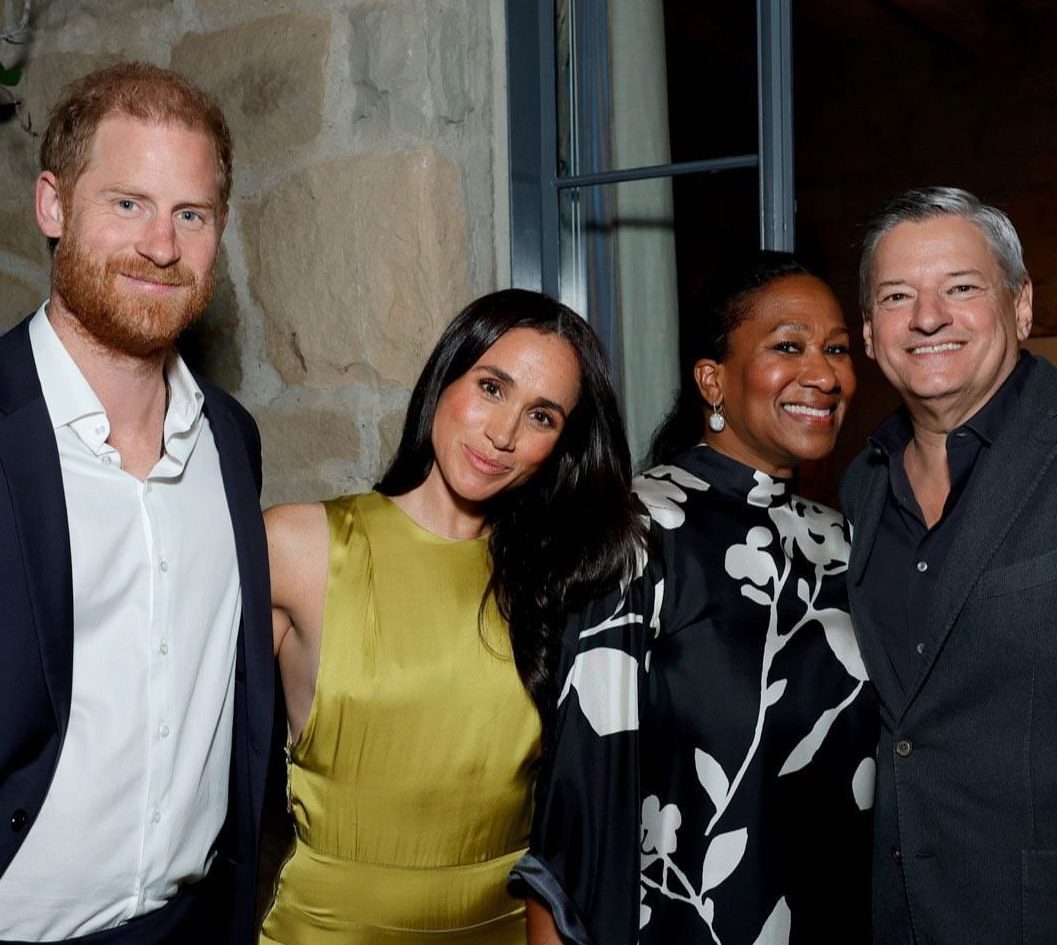 99 Prince Harry Meghan Markle Ted Sarandos and Nicole Avant Gather in Montecito for Netflix Party wi