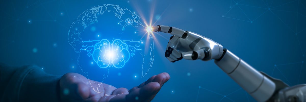 Ai KI robot hand globe human hand PB Studio Photo Adobe