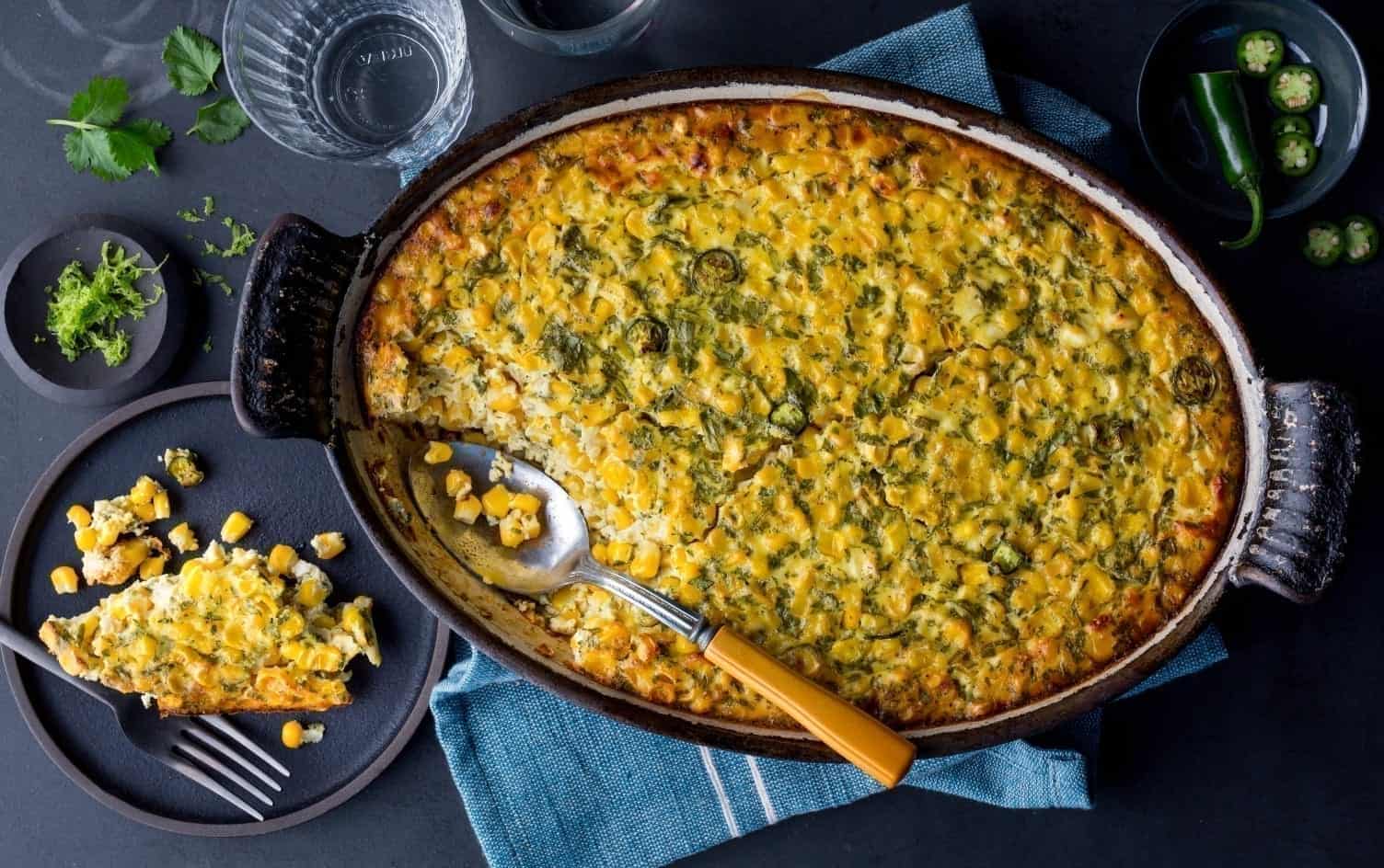 Corn and Serrano Pudding