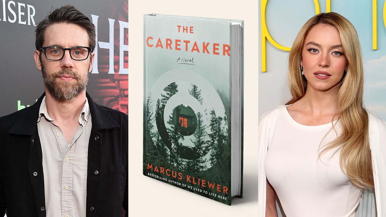 David Bruckner cover of book The Caretaker and Sydney Sweeney Split Getty H 2026