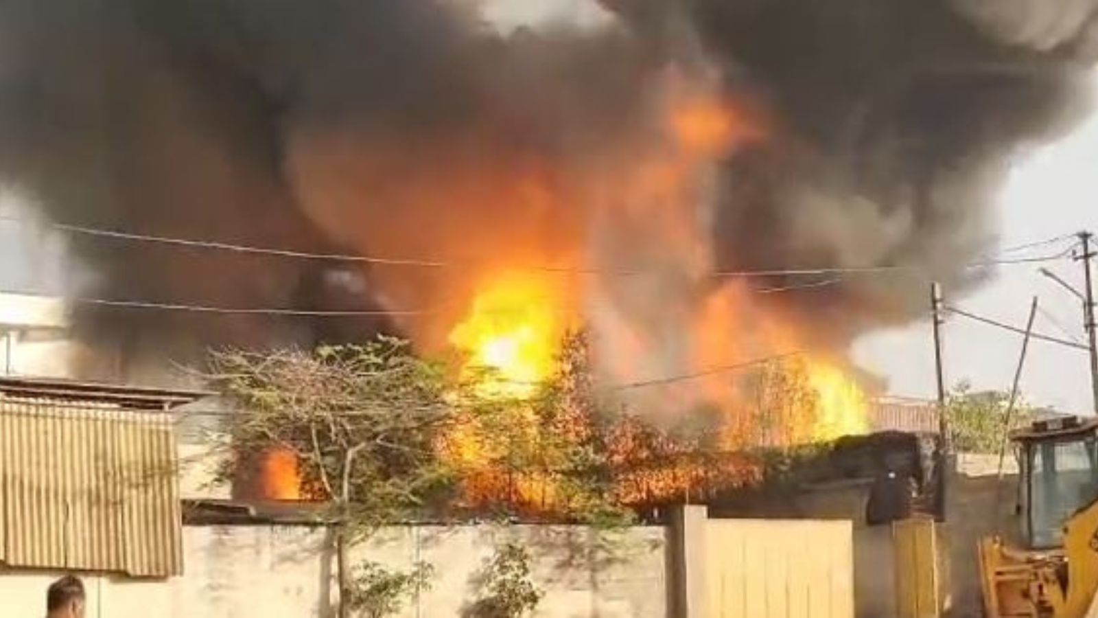 Fire breaks out at a warehouse in Jeedimetla 11